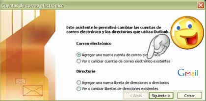 Configurar Outlook para servicio de mensajería con cuentas de correo Yahoo y Gmail